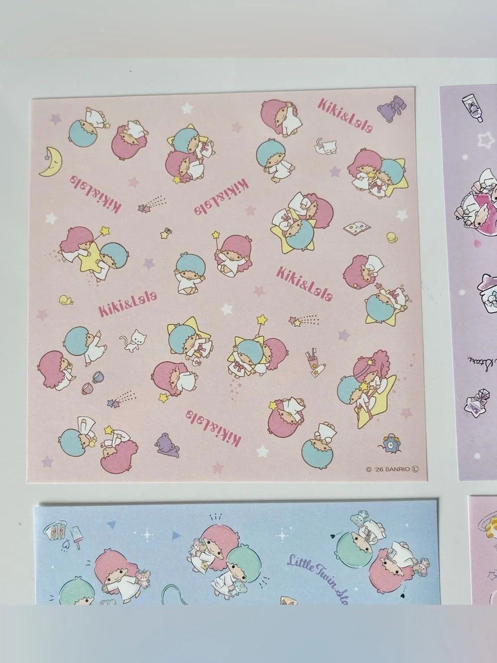 Little Twin Stars Kawaii Pastel Decorative Origami Paper Set of 4 Designs NWT